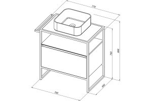 1.31001.PWM PRIORITY Тумба 70, рapyrus white matt (274291) - 2