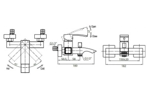 Смеситель Cezares Quattro C VD-01 для ванны с душем - 2