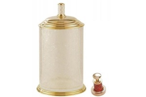 Ведро для мусора Boheme Murano золото с красным