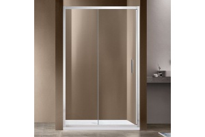 Душевая дверь в нишу Vincea Garda VDS-1G150CL 150 см, профиль хром, стекло прозрачное