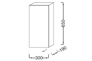 Шкаф-пенал Jacob Delafon  30 см (EB513G-N18) - 2