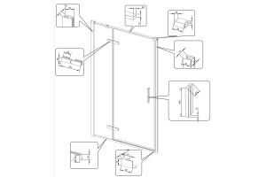 Душевая дверь Veconi Vianno 100, хром (VN73-100-01-C4) - 3