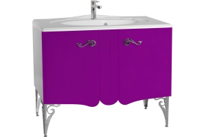 Тумба с раковиной Bellezza Эстель 100 фиолетовая - 2