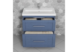 Тумба с раковиной напольная Санта Венера 80 синий - 2