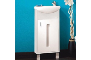 Тумба для комплекта Бриклаер Бали 40 светлая лиственница, белый глянец, R