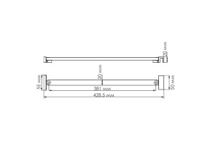 D097 Перекладина для 10H05L, 10H05R, L=400mm - 2