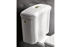 Механизм двойного слива Kerasan с нижним подводом воды, золото (750991) - 2