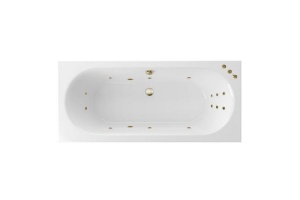 Ванна акриловая Excellent Oceana Slim Smart 170х75 с гидромассажем белый - бронза