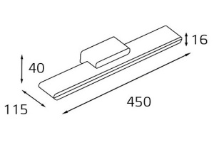 Подсветка для зеркала Italline IT01-1088 IT01-1088/45 black - 2