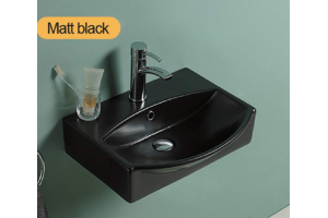 Раковина накладная Ceramalux N 50 черный (78014CMB)