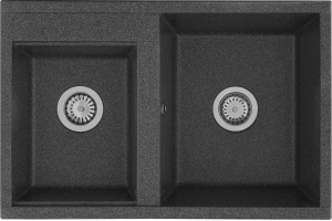 Мойка кухонная AQUATON Делия 78 DBL графит