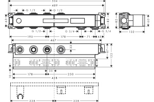 Скрытая часть Hansgrohe RainSelect 15310180 - 2