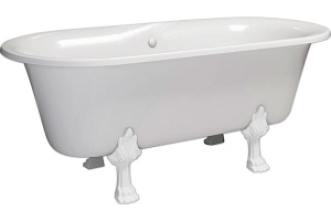 Ванна из искусственного камня Фэма Феррара 2 белая, белые ножки