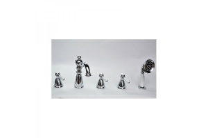 Смеситель для ванны Magliezza Grosso bianco хром (50119-4-cr)