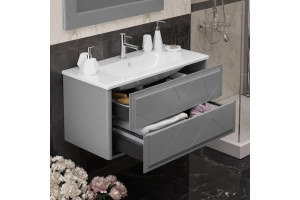 Тумба с раковвиной Opadiris Луиджи 100 серая матовая - 2