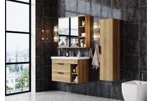 Тумба с раковиной Onika Легран 80 R дуб галифакс (108047) - 3