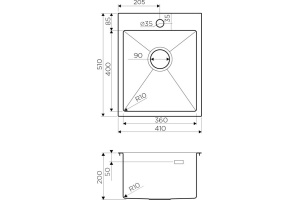 Мойка кухонная Omoikiri Akisame 41-LG 4973080 светлое золото - 2