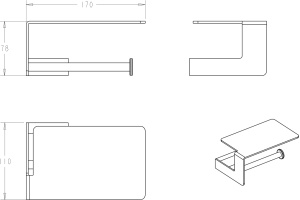 Держатель туалетной бумаги Boheme Q 10941-MG Matt Gold - 2