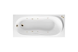Акриловая ванна Excellent Sekwana 170х75 белая бронза с гидромассажем