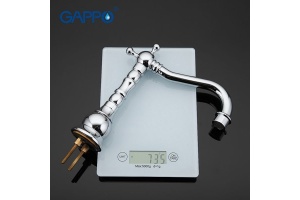 Смеситель для раковины Gappo на 3 отверстия золото G1163-6 - 3