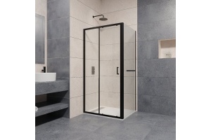 Душевой уголок RGW Passage 130х80 черный стекло прозрачное