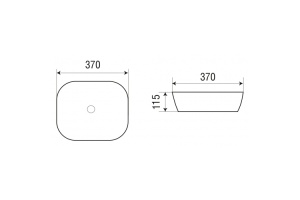 Раковина накладная Weltwasser WW ELBACH 2184 MB 37 матовый черный (10000004527) - 2