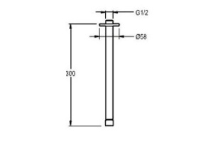 Кронштейн для верхнего душа Jacob Delafon E10043-CP - 2