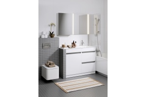 Тумба для комплекта Aqwella Forma 115, бельевая корзина справа - 3