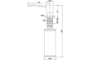 Дозатор для жидкого мыла Paulmark Rein черный матовый - 2