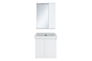 Тумба под раковину Misty Лира 50 белая глянцевая - 3