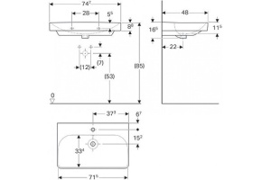 Раковина подвесная, цвет: белый - 2