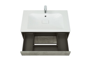 Тумба под раковину Aquaton Уэльс 80 серый-черный матовый - 3