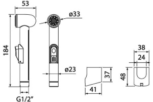 Гигиеническая лейка с держателем IDDIS (010SB0GI20) - 3
