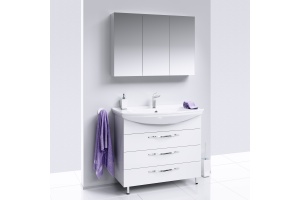 Тумба с раковиной Aqwella Allegro 105 с 3 ящиками - 3