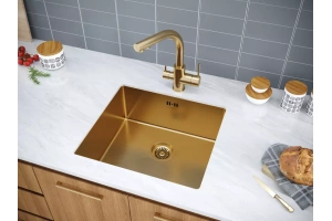 Мойка кухонная Paulmark Marx 48 брашированное золото - 3