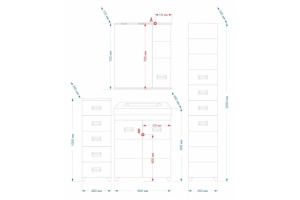 Тумба с раковиной Misty Селена 60 белая глянцевая - 3