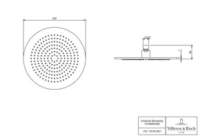 Верхний душ Villeroy & Boch Universal черный, матовый (TVC000001000K5) - 3