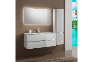 Тумба с раковиной Sanvit Кубэ-2 100 белый глянец - 2