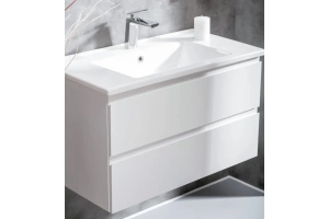 Тумба под раковину Armadi Art Capolda 85 белый ручка белая - 2