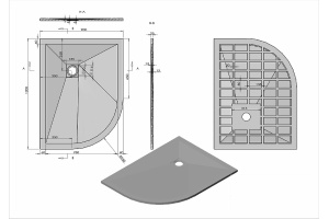 Поддон для душа Vincea 120х90 левый белый матовый - 2