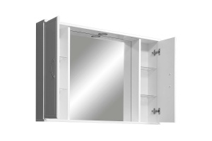 Зеркало-шкаф Stella Polar Концепт 100 с подсветкой белый - 2