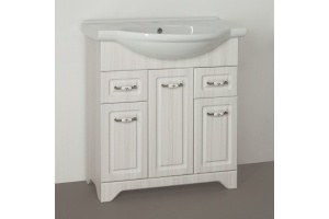 Тумба с раковиной Style Line Олеандр-2 75 Люкс, рельеф пастель