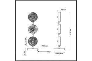 Настольная лампа Odeon Light Exclusive Caramella 5412/13TL - 3