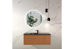 Тумба с раковиной Black&White Universell 120 темное дерево - 2