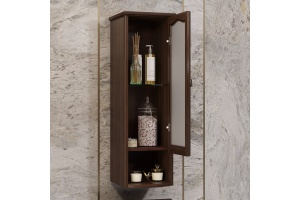 Шкаф-пенал подвесной Opadiris Риспекто левый темное дерево - 2