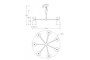 Подвесная люстра Maytoni Cloches MOD113PL-07W - 3