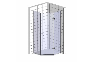 Душевой уголок Agger A03 090MCR/G 90х90, матовое стекло - 2
