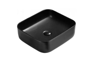 Раковина накладная CeramaLux NC 39 см черный матовый (2106)