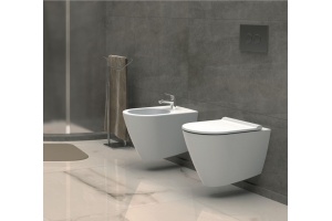 Унитаз подвесной beWash Alesta белый с биде и сиденьем микролифт - 2