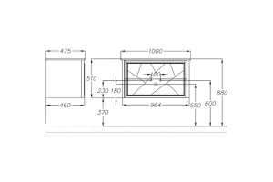 Тумба под раковину Opadiris Луиджи 100 белая матовая - 3